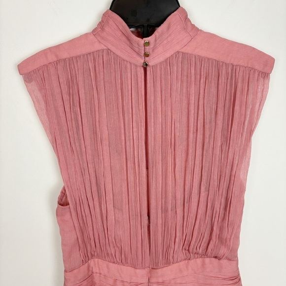 Shona Joy Lauren Sleeveless Ruched Midi Dress in Blush Size 4 - Picture 11 of 16